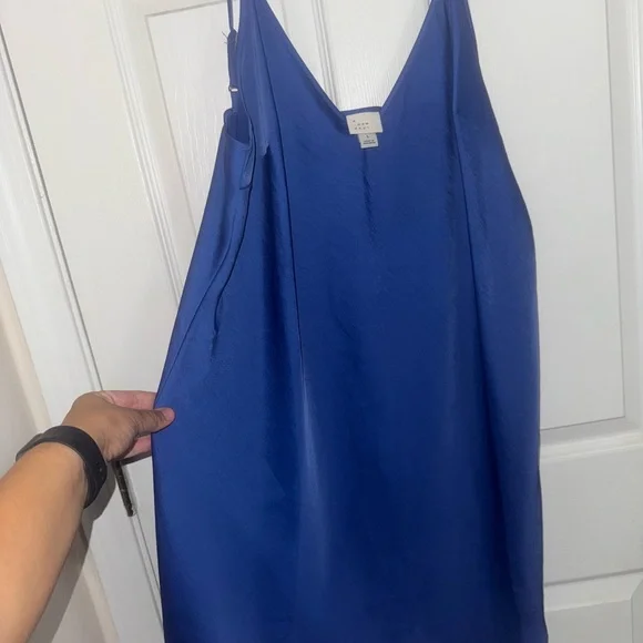 A New Day Royal Blue Satin Dress - Picture 2 of 4